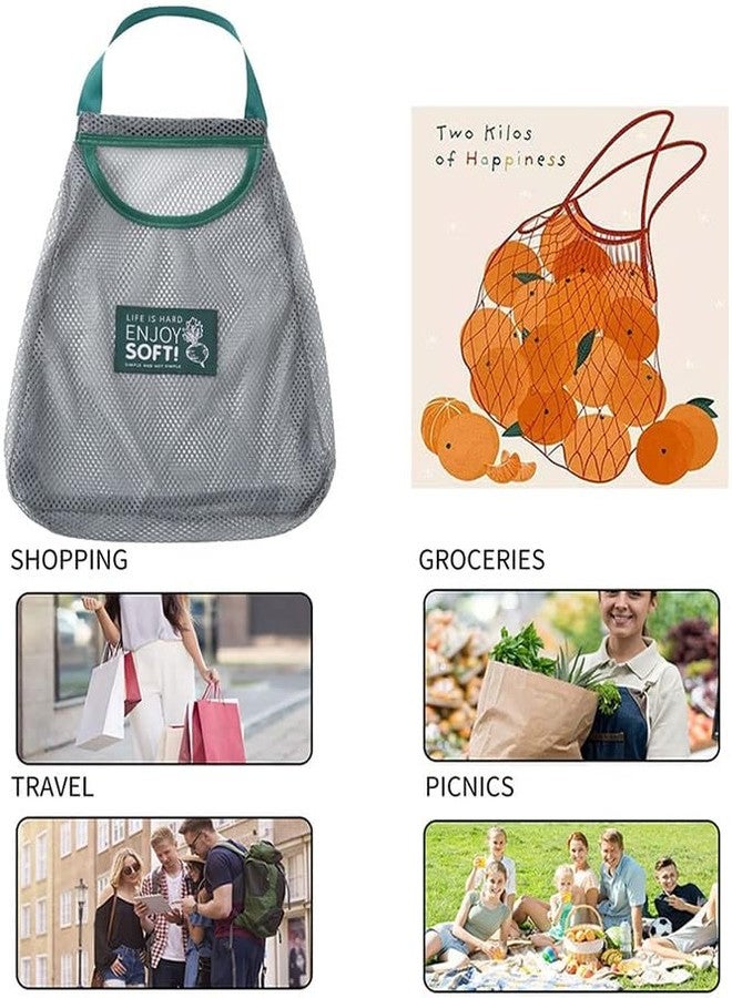 Pekos Reusable Mesh Bags for Fruits & Vegetables | Eco-Friendly Storage Net Bags for Fridge Organization | Hanging Vegetable Storage Bag for Kitchen | Multi-Purpose Organizer (1 Pcs) - Image 4