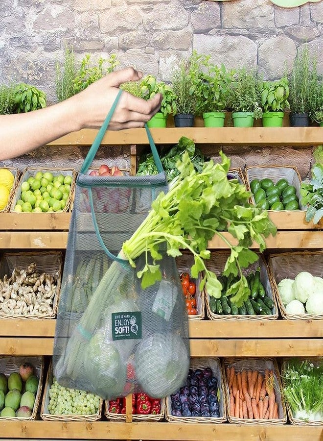 Pekos Reusable Mesh Bags for Fruits & Vegetables | Eco-Friendly Storage Net Bags for Fridge Organization | Hanging Vegetable Storage Bag for Kitchen | Multi-Purpose Organizer (1 Pcs) - Image 5