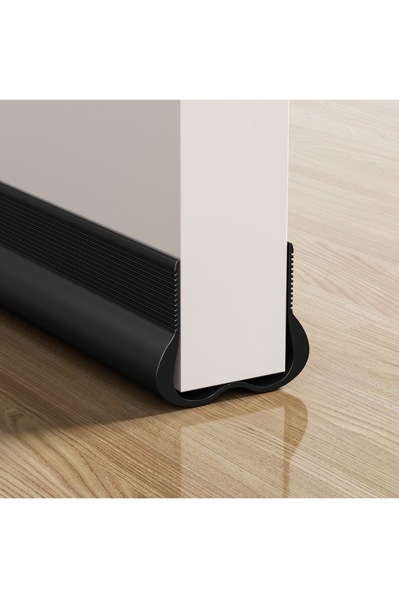 شريط أسود مرن مانع للتسرب أسفل الباب، عازل للصوت، مقاوم للرياح والغبار، شريط مانع لتسرب الهواء