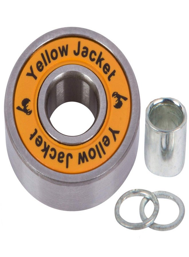 Yellow Jacket Premium Skateboard Bearings, Pro Longboard Bearings, 608, ABEC 9, Washers and Spacers, Tropical Orange (Pack of 8) - Image 3