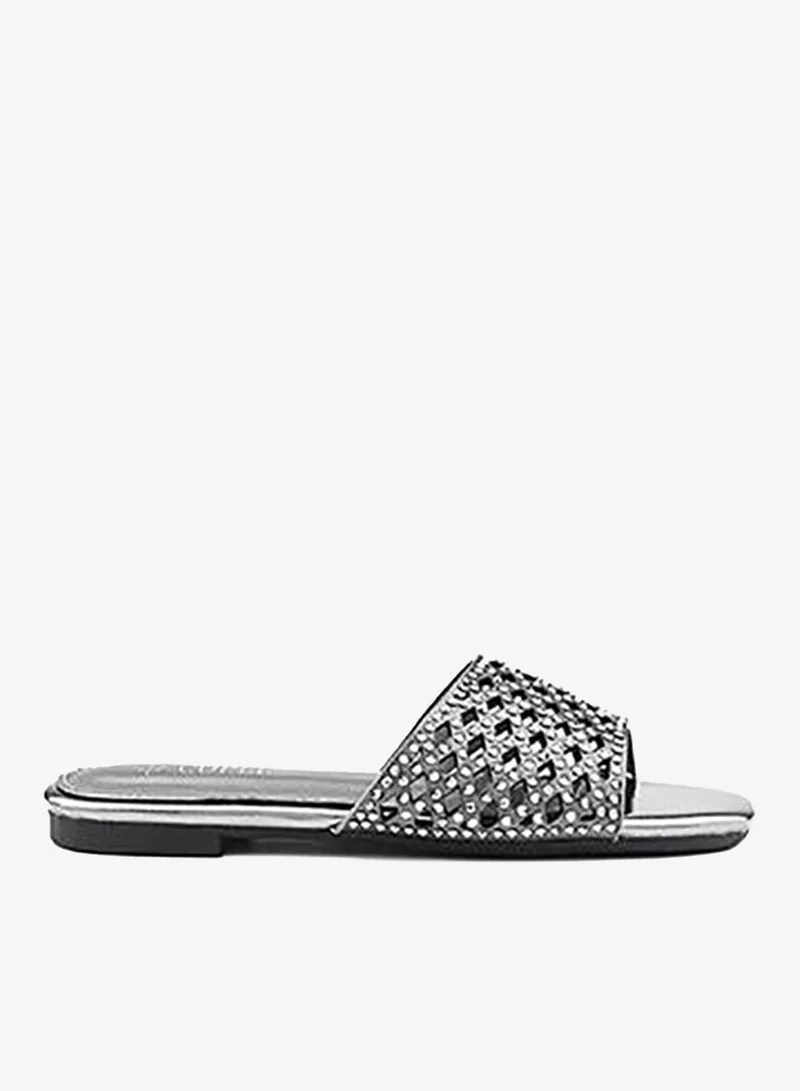Cuple Girls Embellished Flat Slides