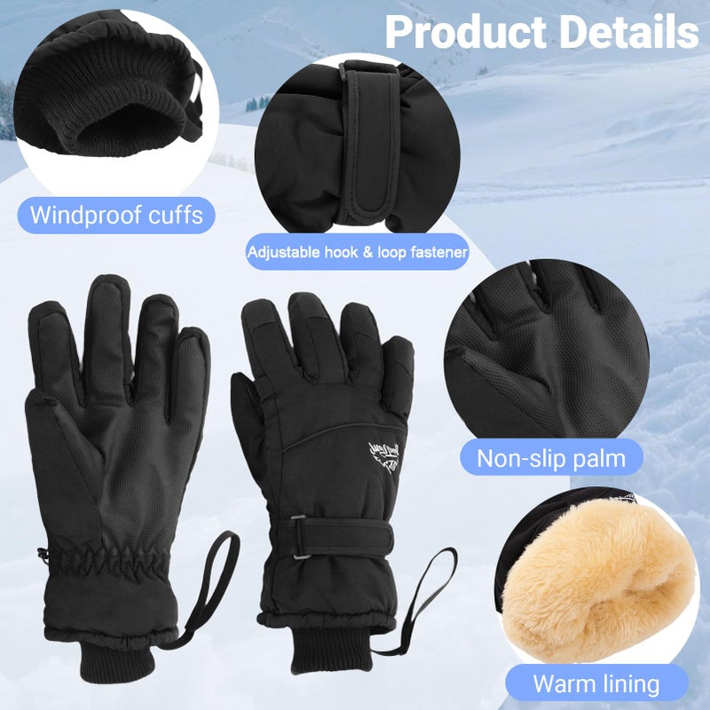 OVOY Men's Winter Ski Gloves -Windproof Anti-Slip with Fleece Lined Snowboard Gloves for Driving, Cycling, Outdoor Work - Image 3
