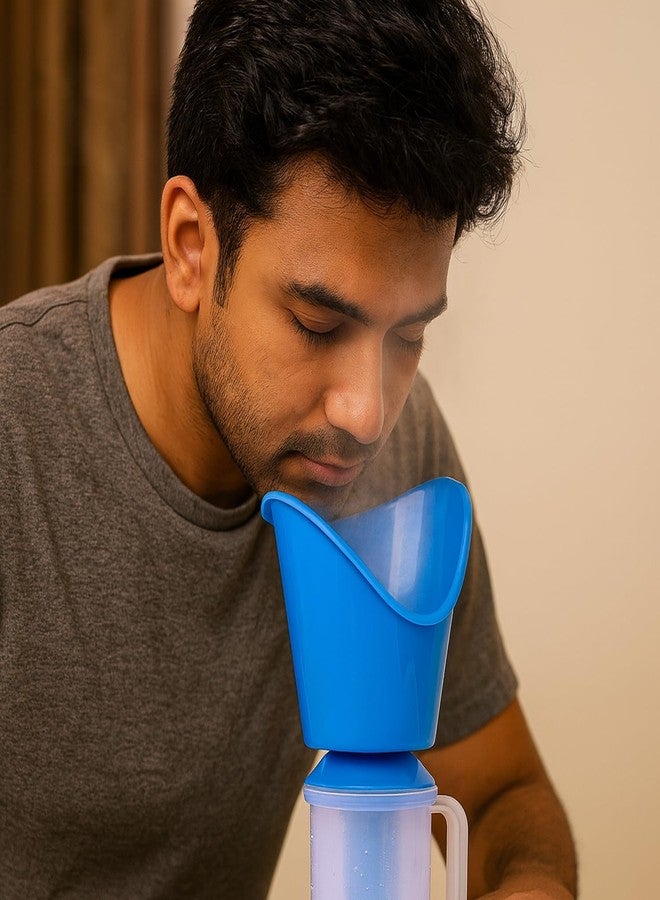 Wuze 3 In 1 Steamer For Cold, Cough and Nasal Congestion | Facial Steamer & Vaporizer | Steam Inhaler | Kids & Adult, Blue - Image 4