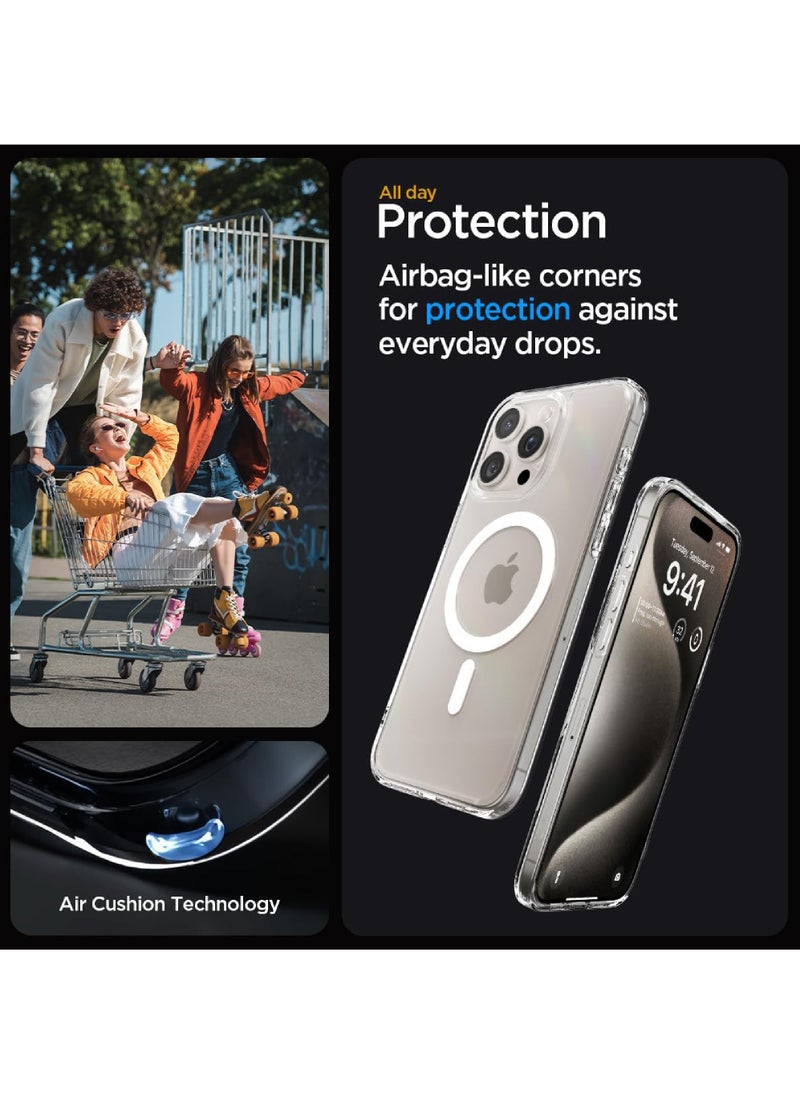Rock Pow Magnetic Designed for iPhone 15 Pro Max Case 6.7 Inch Strong Magnets Non-Yellowing Grade Protection Compatible with MagSafe Protective Slim Cover Clear  - Image 4