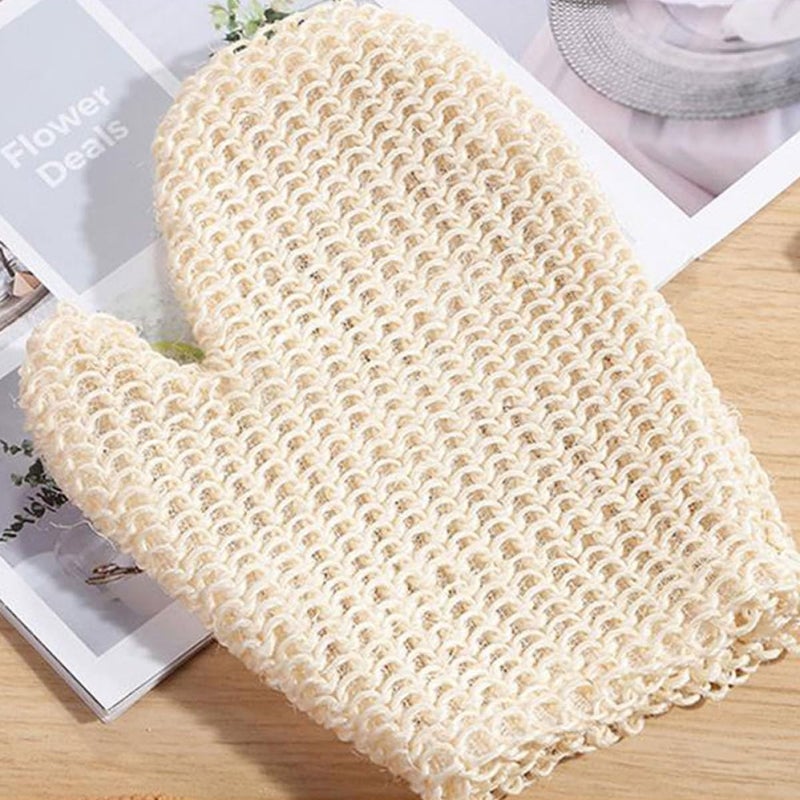 Natural Sisal Exfoliating Shower Gloves 2 Pack Body Scrub Back Cleansing Bath Supplies 20x16cm - Image 5