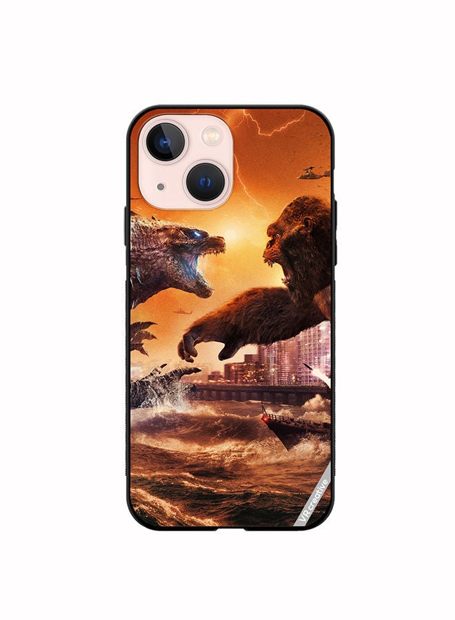 Protective Case Cover For Apple iPhone 14 Plus Godzilla Vs Kong Design Multicolour