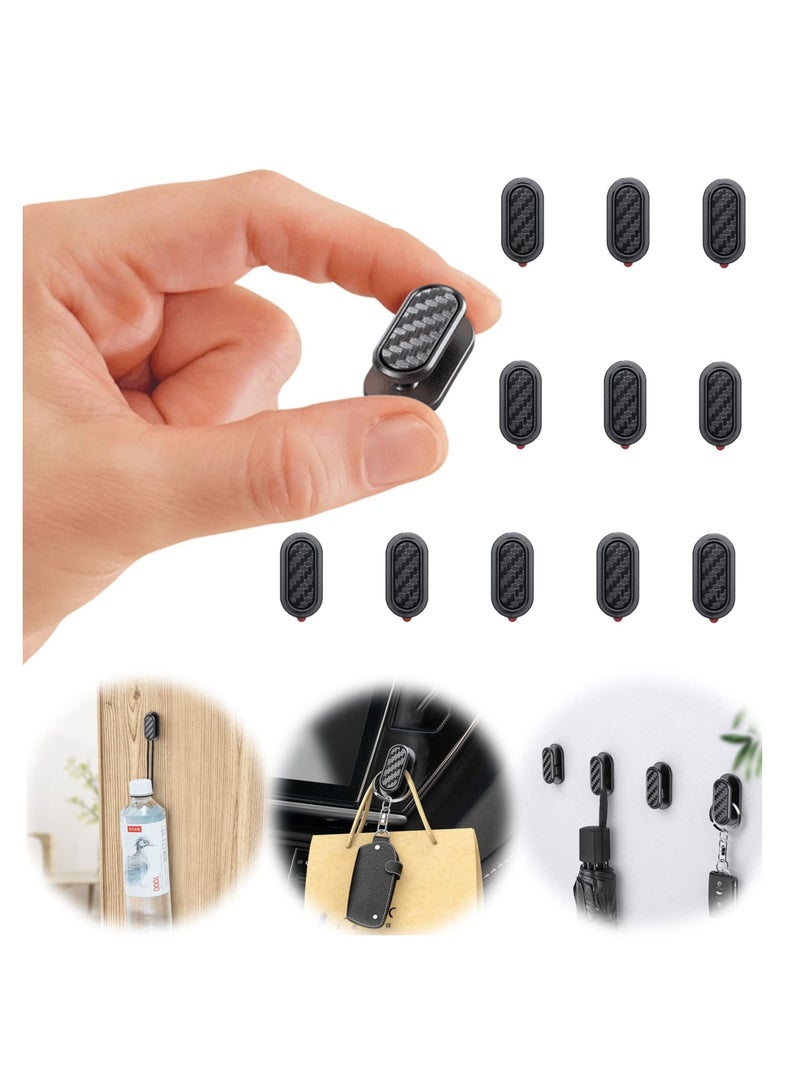 الأزرق جي دبليو Car Mini Hooks,12 Pcs Multifunctional Auto Backseat Hangers, Self-Adhesive Wall Hanging Hooks, Vehicle Hook Stickers for Keys, Mask, Earphone, Cable - Image 1