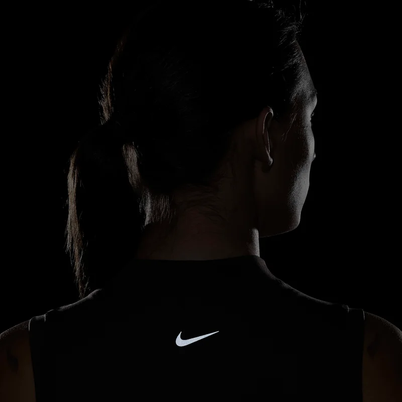 Nike Brown Women's One Fitted Dri-FIT Mock-Neck Cropped Tank Top for Women | Best Price UAE