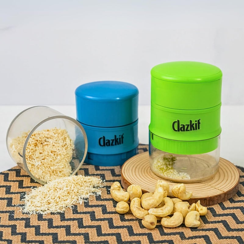 Clazkit Precision Cashews & Almond Cutter/Slicer : Effortless Slicing with Built-in Storage Convenience -Multicolor - Image 1