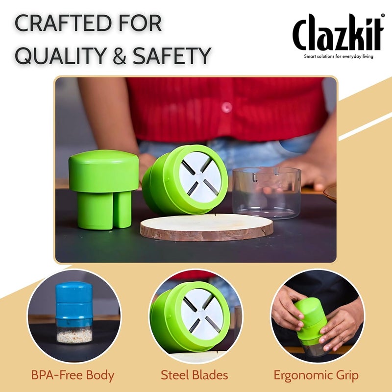Clazkit Precision Cashews & Almond Cutter/Slicer : Effortless Slicing with Built-in Storage Convenience -Multicolor - Image 3