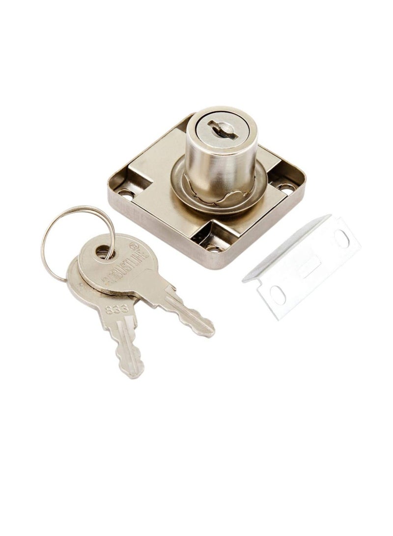 ROBUSTLINE Robustline Drawer Lock Single Turn Normal Key | Chrome Plated | 22 mm  - Image 1