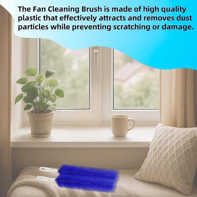 4-Piece Fan Cleaning Brush Set, Flexible Dust Cleaning Brush for Electric Fans, Reusable Microfiber Brush Head for Air Conditioners, Household and Car Vents, Curtains, Roller Blinds & More - Image 5