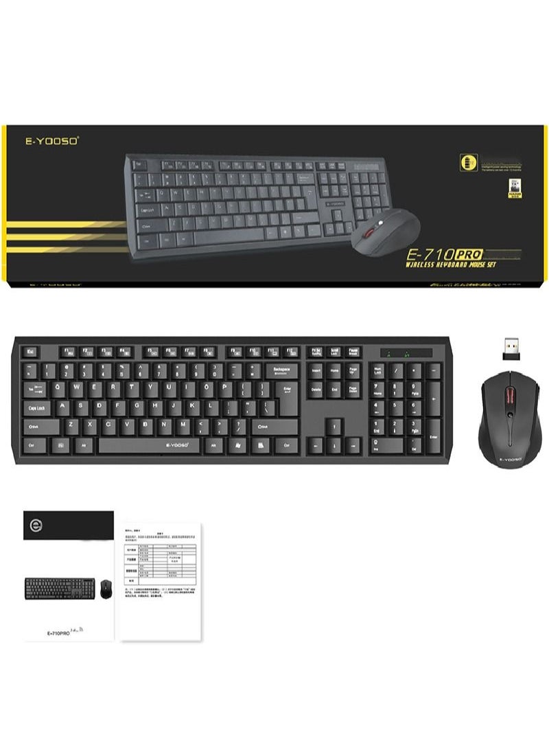 E-YOOSO - E-710 Bluetooth Wireless Keyboard and Mouse Set for Office Work - Image 1