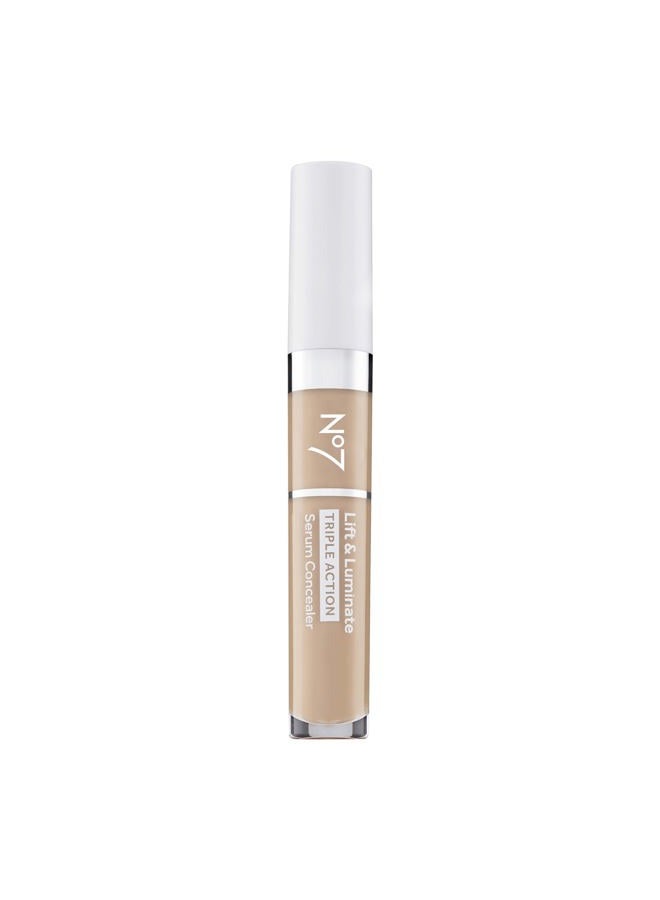 No7 Lift & Luminate Triple Action Serum Concealer - Light - Anti Aging Liquid Concealer Makeup for Blemishes & Dark Circles - Medium to Full Coverage Concealer for Face (8ml) - Image 1