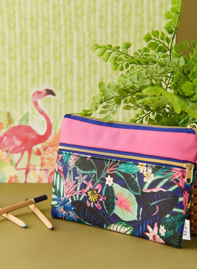 Typo Floral Archer Pencil Case