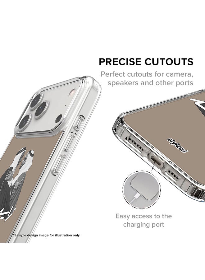 Stylizedd for iPhone 17 Pro Max Case [Compatible with MagSafe] Slim Magnetic cover Clear Phone Case - Sheikh Zayed And Sheikh Rashid, Orange - Image 5