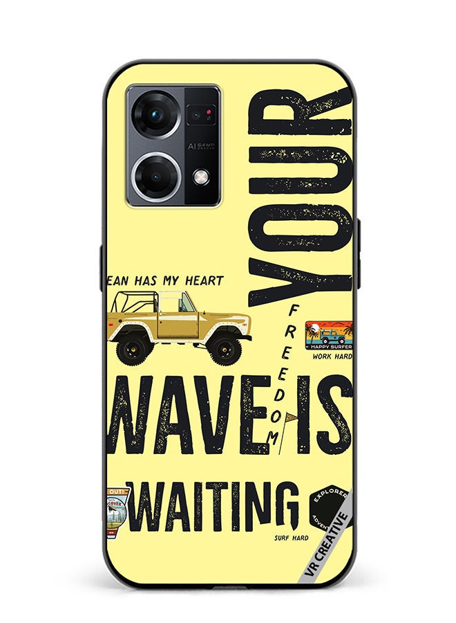 VR CREATIVE Protective Case Cover For Oppo Reno8 4G Your Wave Is Waiting Design Multicolour - Image 1