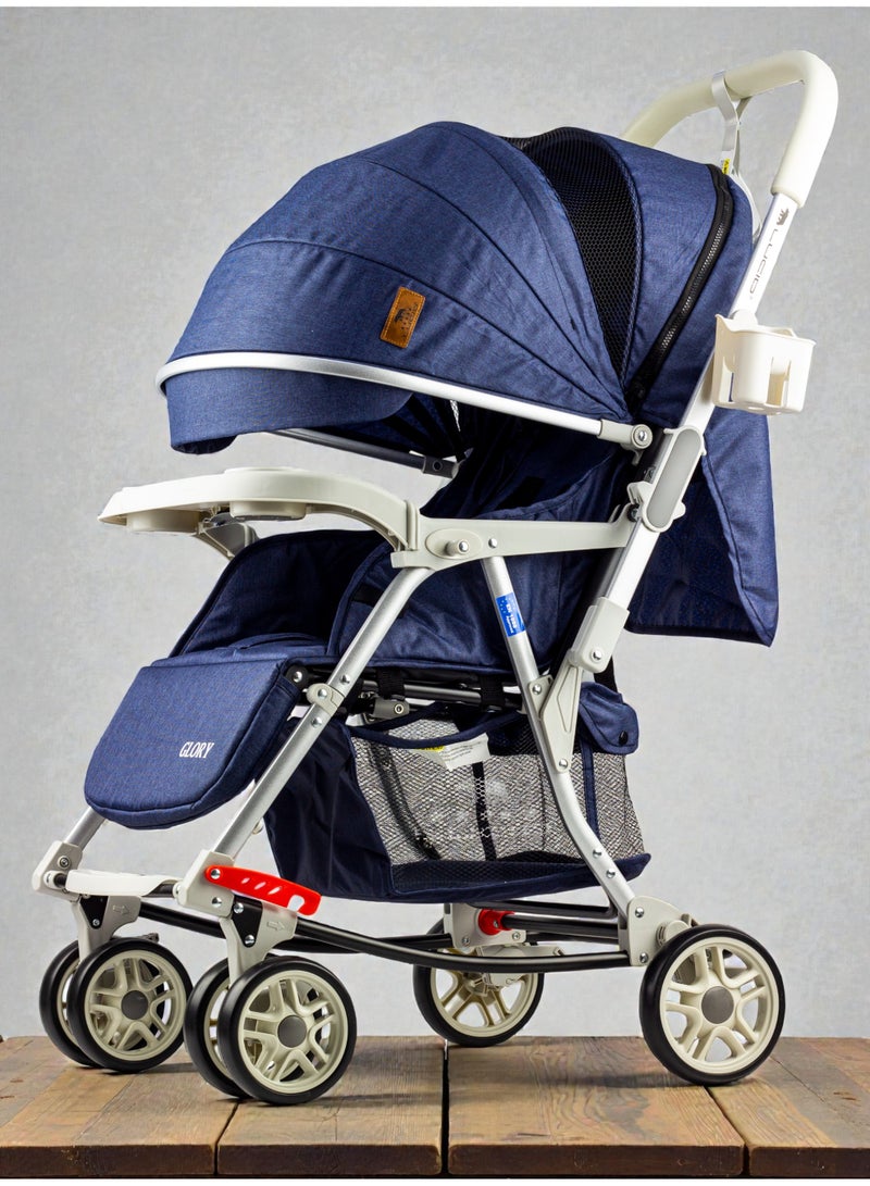 لوسيد سترولر بيبى 3*1 هزاز وثابت فاخره مزوده ببطانه عاليه الكثافه من البراند لوسيد ازرق- GLORY - Image 1