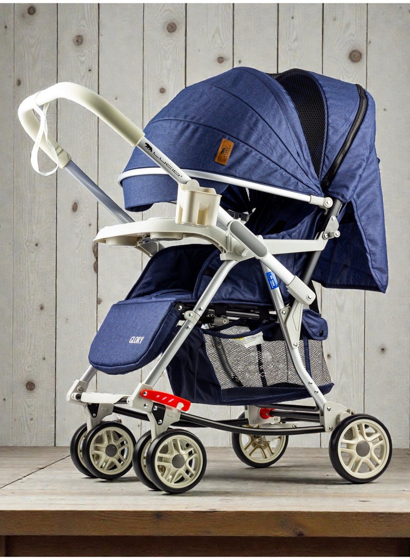 لوسيد سترولر بيبى 3*1 هزاز وثابت فاخره مزوده ببطانه عاليه الكثافه من البراند لوسيد ازرق- GLORY - Image 2