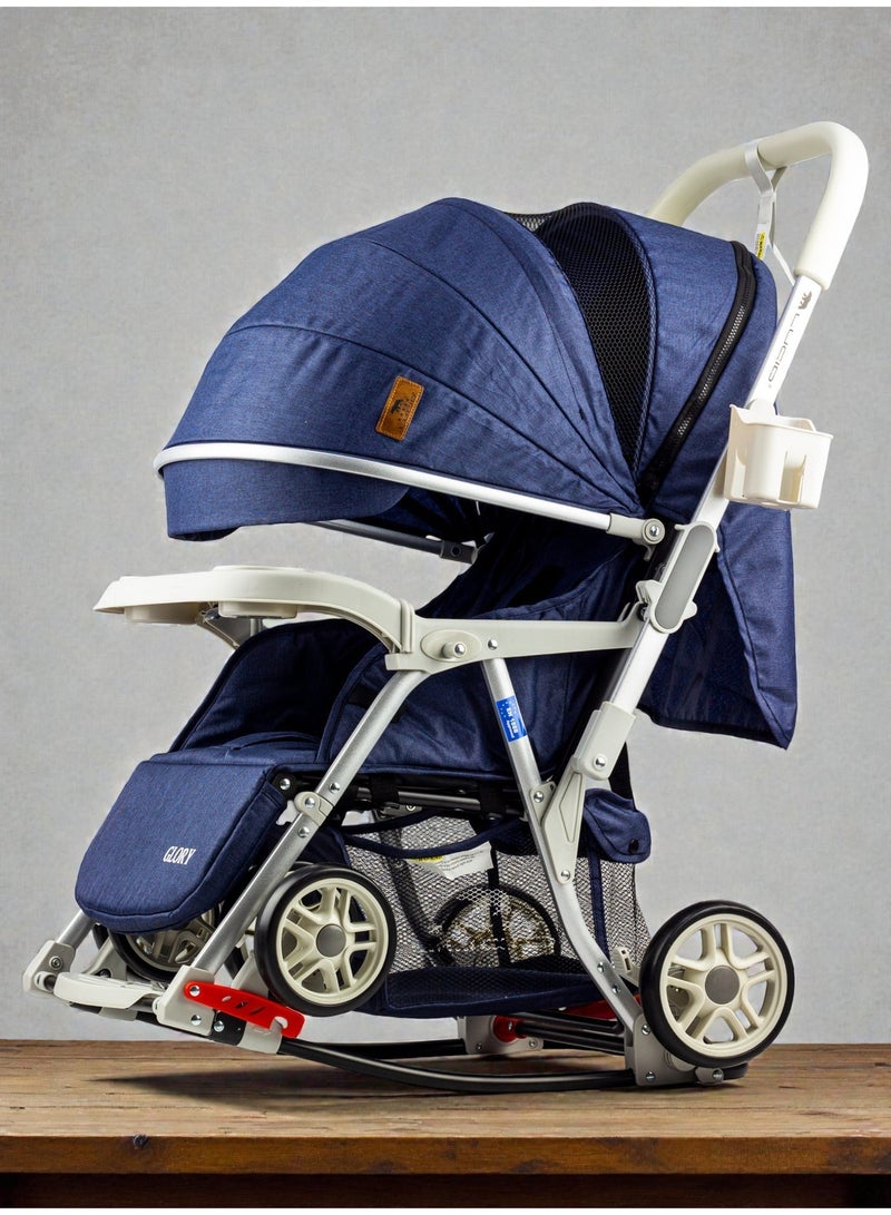 لوسيد سترولر بيبى 3*1 هزاز وثابت فاخره مزوده ببطانه عاليه الكثافه من البراند لوسيد ازرق- GLORY - Image 4