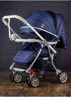 LUCID GLORY - 3 in 1 Baby Stroller, Rocking and Stationary, Luxurious, with High Density Lining, from Lucid Brand, Blue  - Image 2