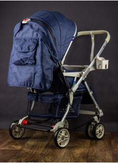 LUCID GLORY - 3 in 1 Baby Stroller, Rocking and Stationary, Luxurious, with High Density Lining, from Lucid Brand, Blue  - Image 4