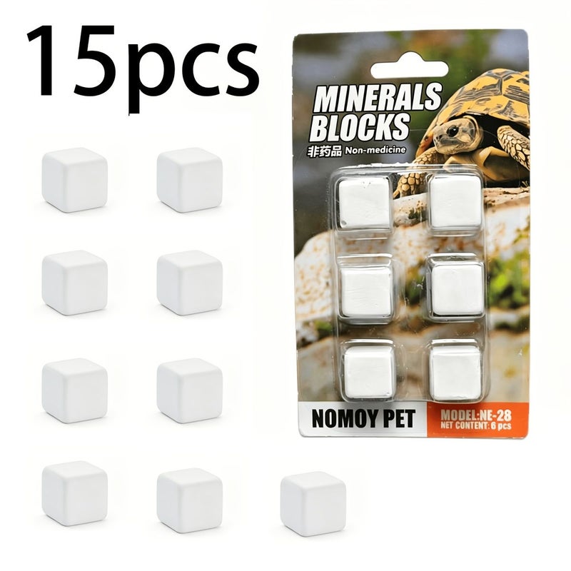 15 Natural Mineral Blocks and Ph Test Strips for Reptiles Amphibians Aquarium Terrarium Water Conditioner Shrimp Hermit Crab Turtle Lizard Habitat - Image 4