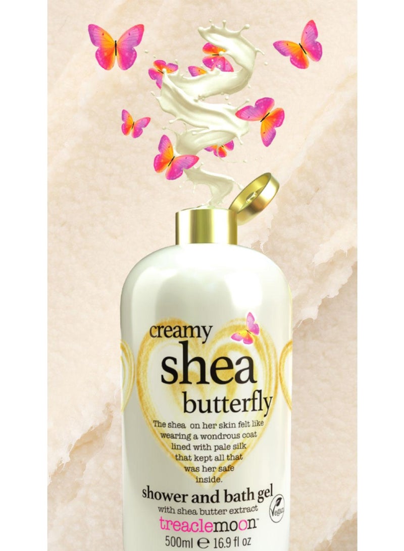 Treaclemoon Creamy Shea Butterfly Shower and Bath Gel, 500ml | Luxurious Shea Butter Infused Formula | Floral Fruity Fragrance | Nourishing and Refreshing | Dermatologically Tested | Vegan and Cruelty-Free - Image 4