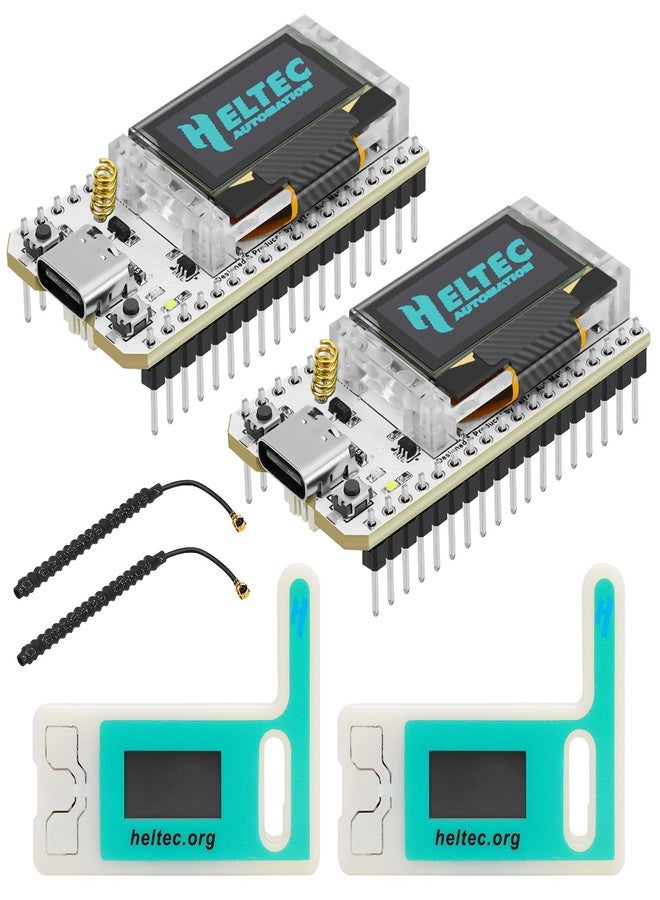 MakerFocus ESP32 Development Board WiFi Bluetooth LoRa Dual Core 240MHz CP2102 with 0.96inch OLED Display and 868/915MHZ Antenna for Arduino - Image 1