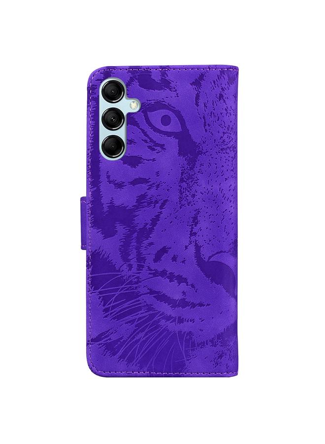 اس-توب جراب لهاتف Samsung Galaxy M54 من الجلد القابل للطي بنقشة النمر - Image 3