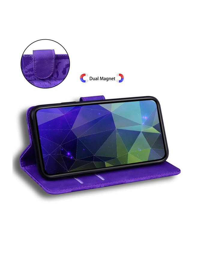 اس-توب جراب لهاتف Samsung Galaxy M54 من الجلد القابل للطي بنقشة النمر - Image 5