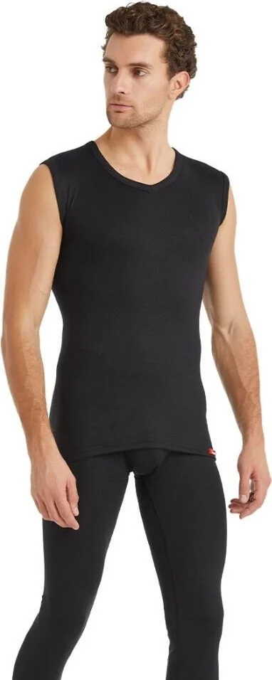 بلاك سباد V Neck Thermal Undershirt Unisex Underwear Black C3T4N2O9