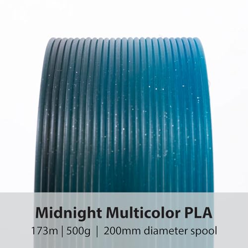 Proto-Pasta Protopasta Midnight HT PLA 3D Printer Filament 1.75mm 500g Multicolor Translucent Transition Glitter Filament; 3D Printing Filament on Recyclable Cardboard Spool for 3D Printers Like Creality Ender - Image 2
