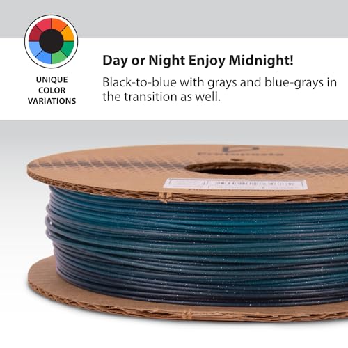 Proto-Pasta Protopasta Midnight HT PLA 3D Printer Filament 1.75mm 500g Multicolor Translucent Transition Glitter Filament; 3D Printing Filament on Recyclable Cardboard Spool for 3D Printers Like Creality Ender - Image 3