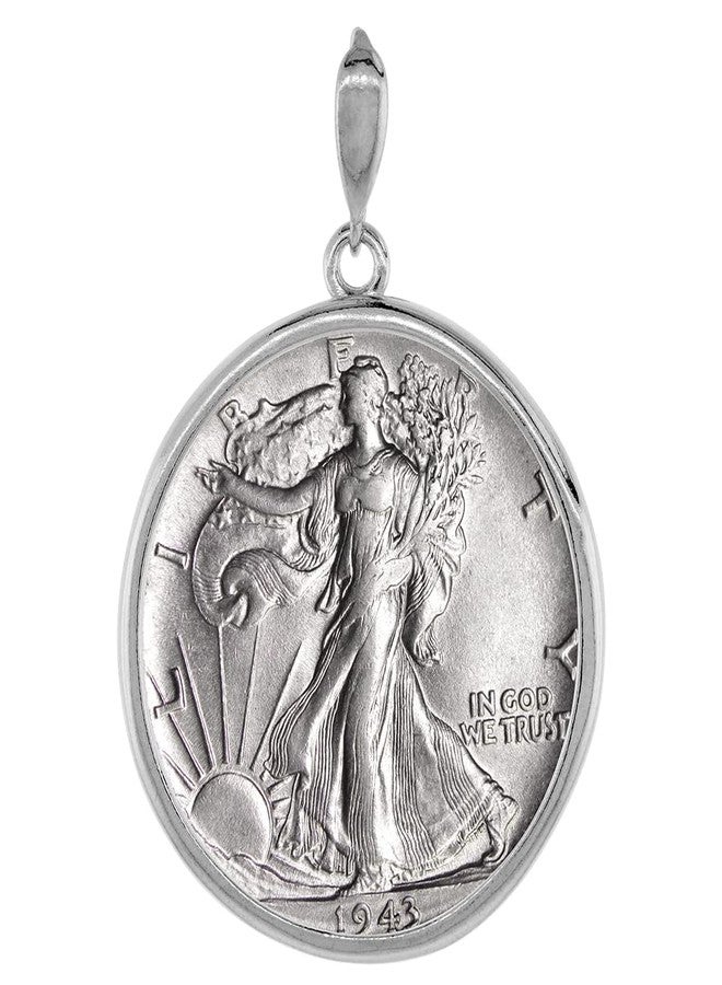 سابرينا سيلفر إطار من الفضة الإسترلينية لعملات نصف دولار، قطر 30 مم، ظهر مدبب، حافة مستديرة، عملة 50 سنتًا غير متضمنة - Image 1