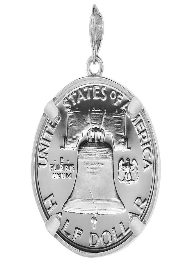 سابرينا سيلفر إطار من الفضة الإسترلينية لعملات نصف دولار، قطر 30 مم، ظهر مدبب، حافة مستديرة، عملة 50 سنتًا غير متضمنة - Image 5