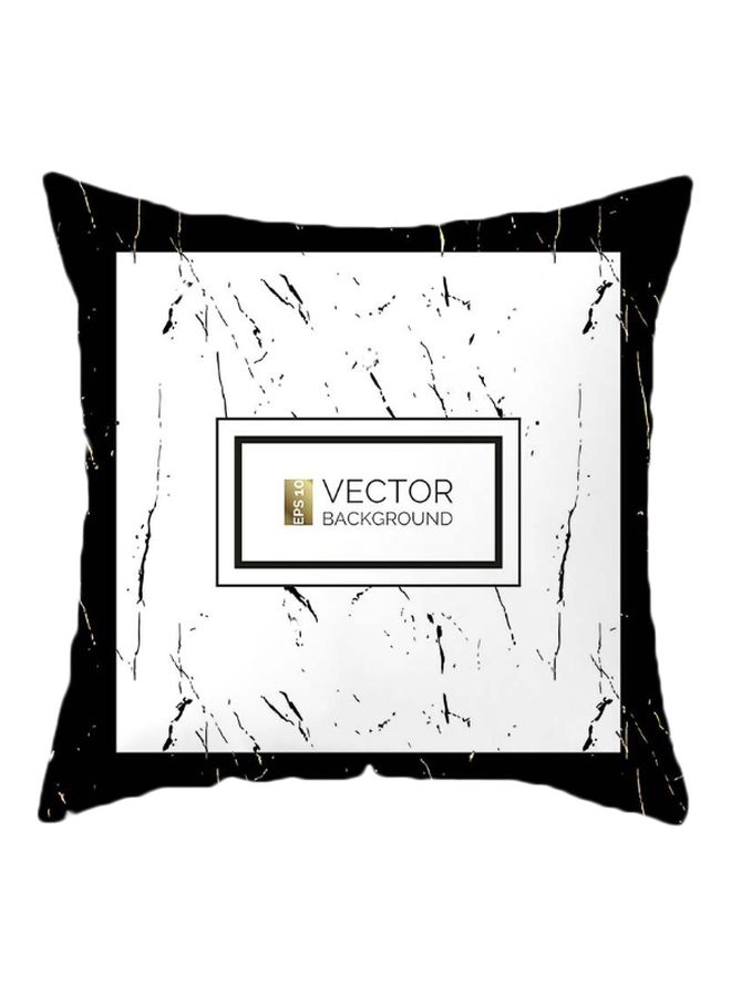 NIBEMINENT Marble Printed Cushion Cover White/Black 45x45cm