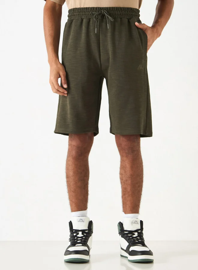 Kappa Textured Shorts with Drawstring Closure and Pockets