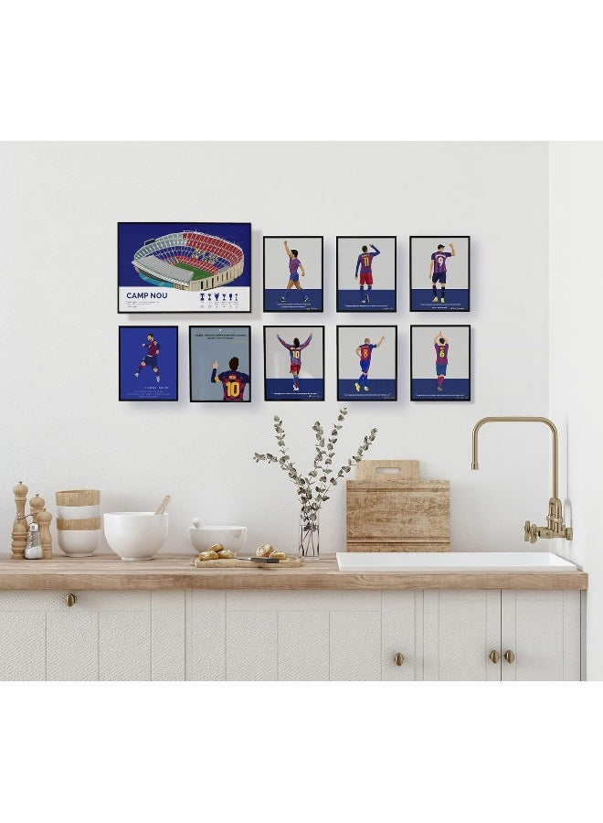 QUOTE - UNQUOTE ART Xavi Hernandez Framed Print Barcelona FC Legend Original Football 34x44 cm Black Frame - Image 3
