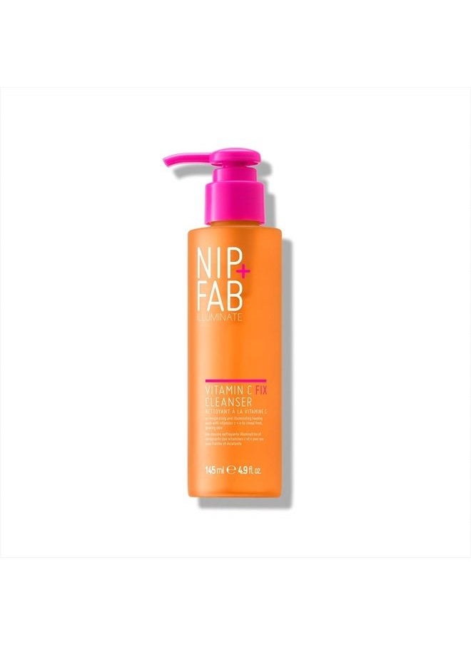 NIP+FAB Nip + Fab Vitamin C Fix Gel Cleanser Brightening Hydrating Facial Cleansing Face Wash for Skin Toning, 4.9 Fl Oz  - Image 1