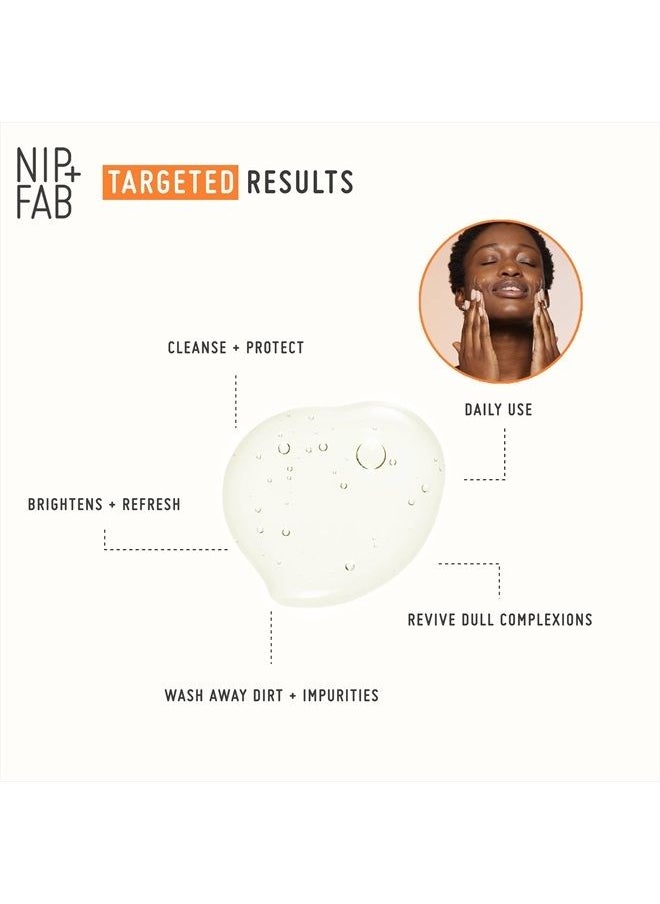 NIP+FAB Nip + Fab Vitamin C Fix Gel Cleanser Brightening Hydrating Facial Cleansing Face Wash for Skin Toning, 4.9 Fl Oz  - Image 4