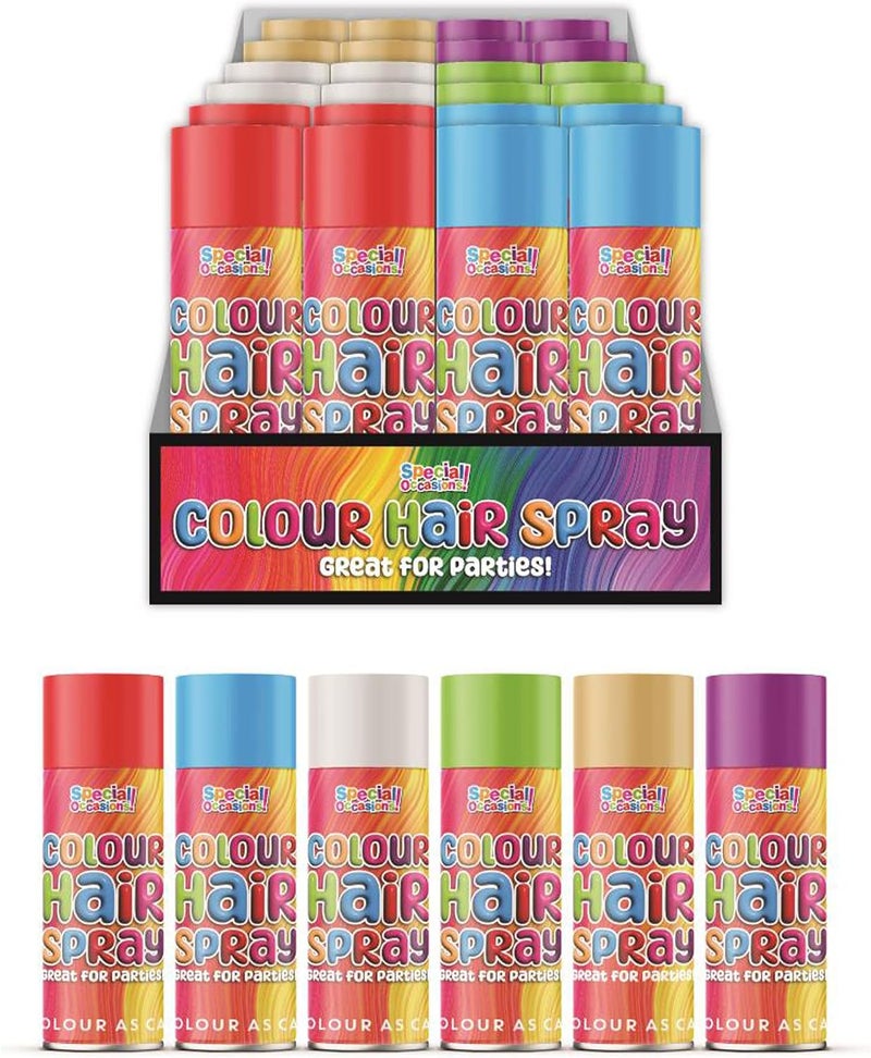 Eliz Temporary Colour Hair Spray Wash Out Party Fancy Dress Up Hairspray 200ml Can (Purple, 200ml) - Use it For Fancy Dress Parties, Festivals, Costume Events, or any Occasion