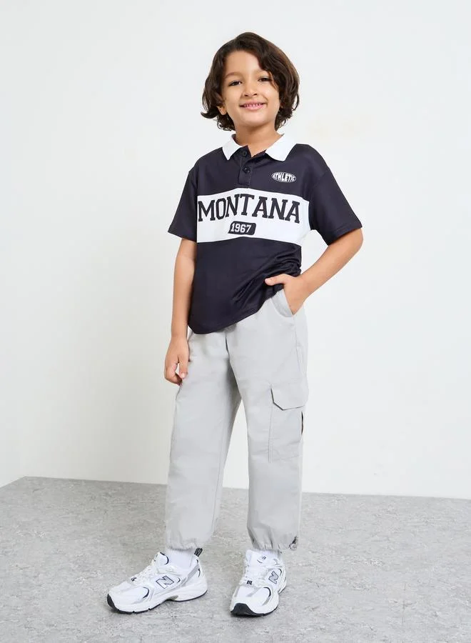 Take Two Boys Grey Cotton Cargo Pants