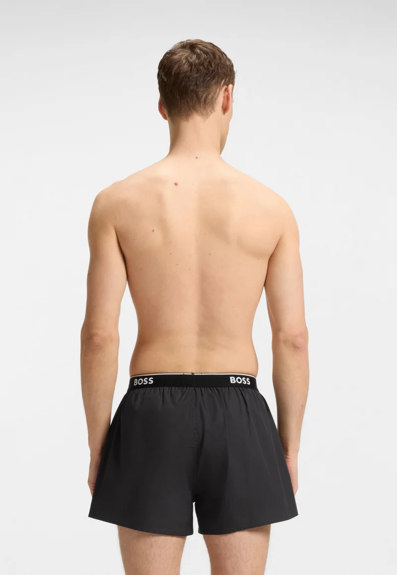 بوس طقم شورت بيجامة قطن بحزام خصر بشعار عبوتين