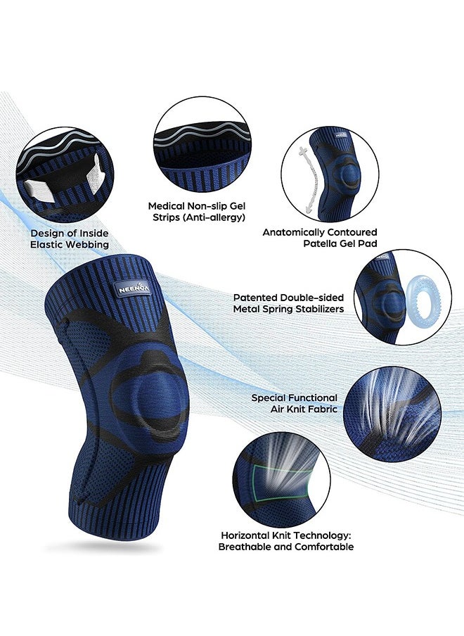 Polish'D Silicone Shock Absorbing Knee Support Multi Purpose Knee Brace, Knee Supporter for Men are Comfortable and Breathable Knee Pads That Relieve Knee Pressure  - Image 2