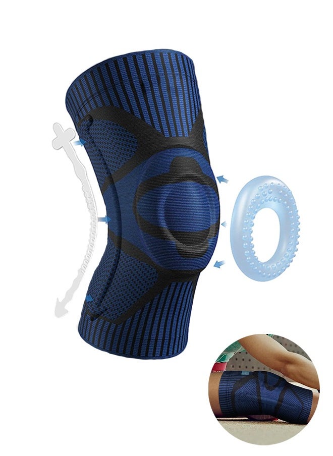 Polish'D Silicone Shock Absorbing Knee Support Multi Purpose Knee Brace, Knee Supporter for Men are Comfortable and Breathable Knee Pads That Relieve Knee Pressure  - Image 1