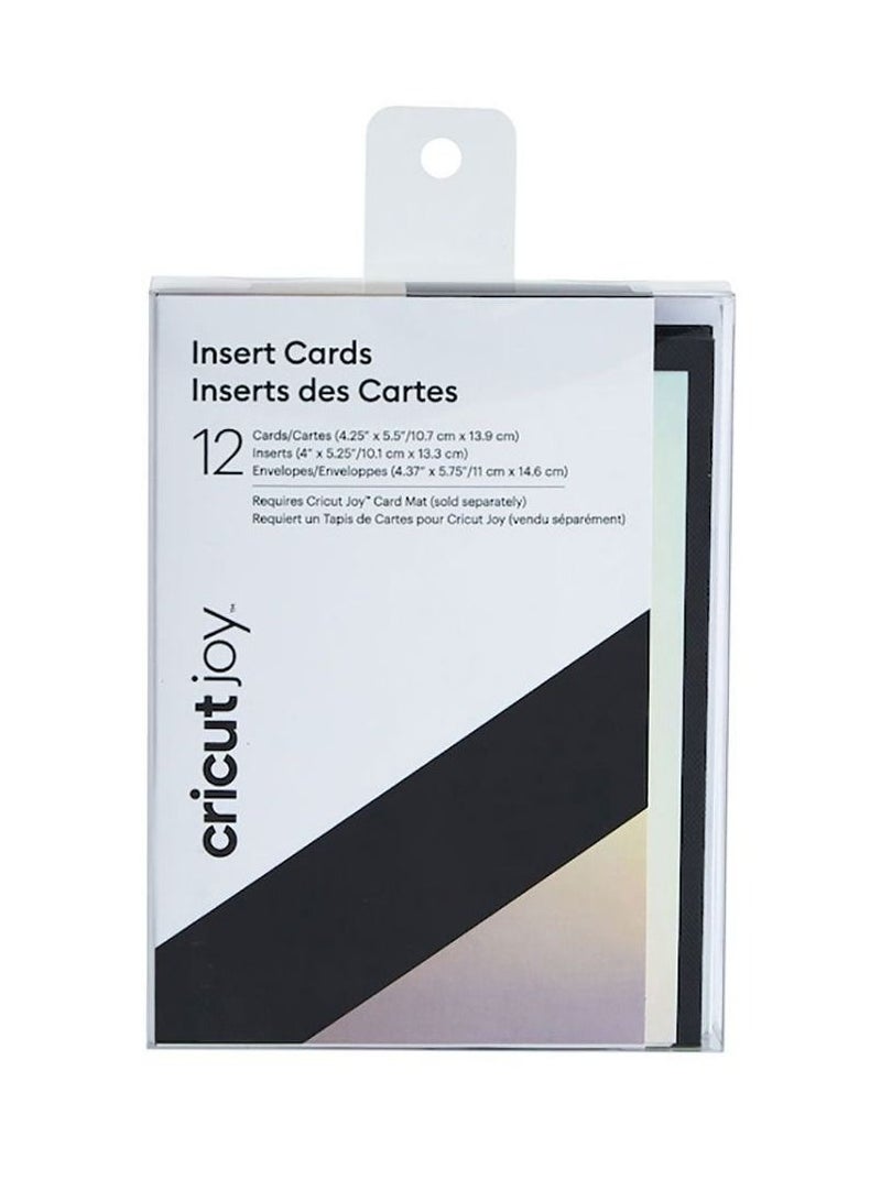 Cricut Joy Insert Cards 12pack Black/Holo - Image 1