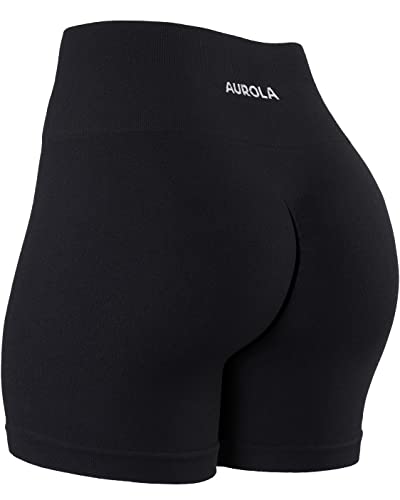AUROLA Power Workout Shorts for Women 3 Pieces Pack Set,Pack(Black/Chocolate Torte/Mocha),M - Image 2