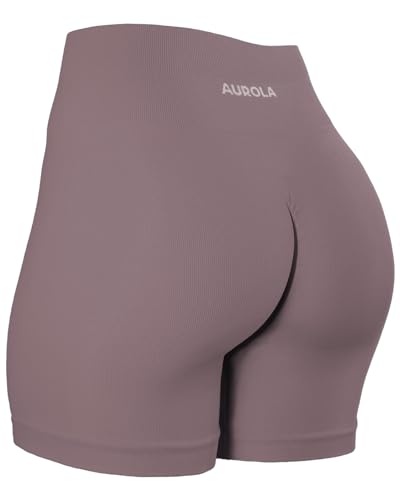 AUROLA Power Workout Shorts for Women 3 Pieces Pack Set,Pack(Black/Chocolate Torte/Mocha),M - Image 4