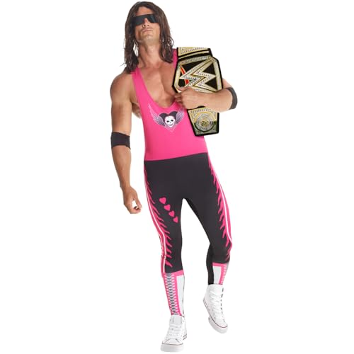 Morph Bret Hart Costume, Bret the Hitman Hart WWE Costume Adult, Wrestling Costumes for Men, Halloween Costumes for Men, Large - Image 4